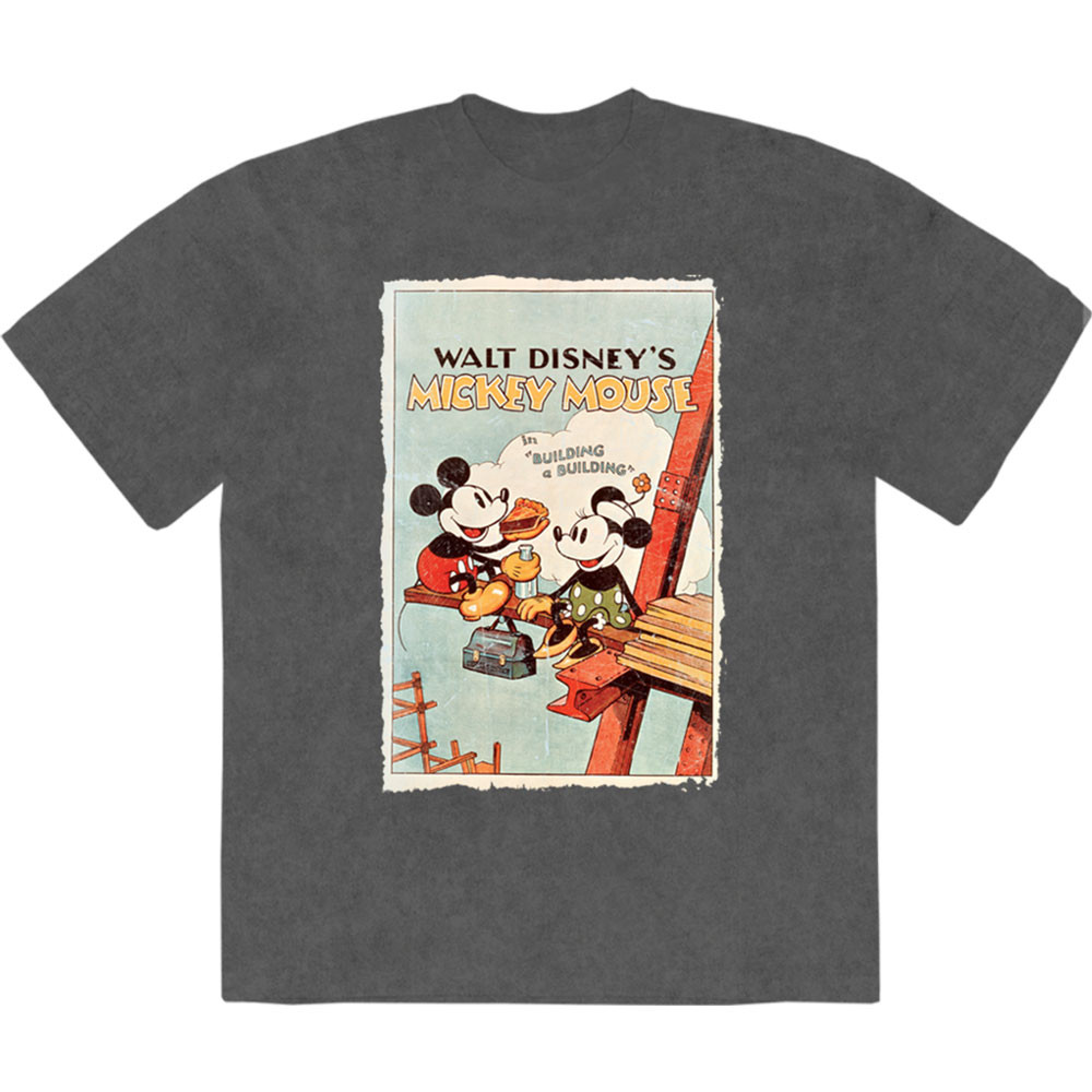 Disney Mickey Mouse 'Mickey Building A Building' (Stone Wash) Limited Edition T-Shirt