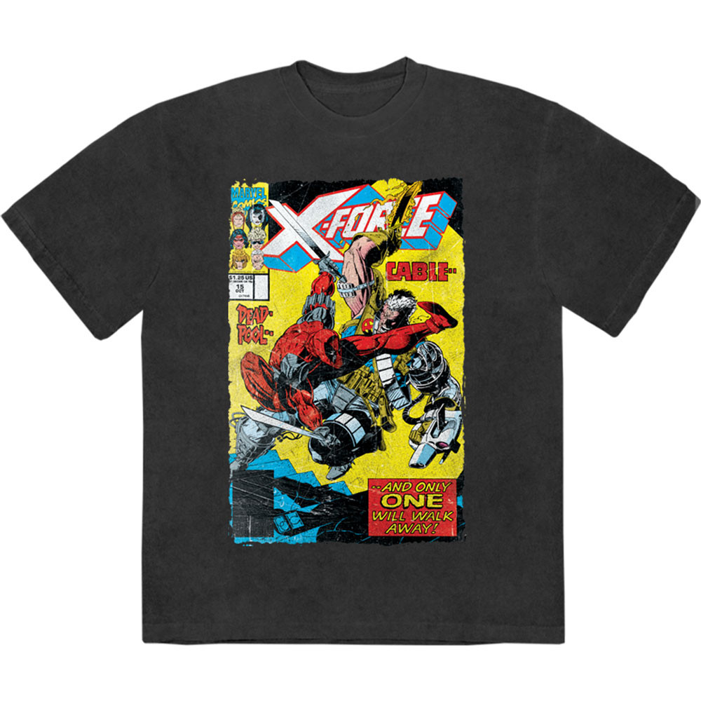Marvel Deadpool 'X-Force - Cable & Deadpool' (Stone Wash) Limited Edition T-Shirt