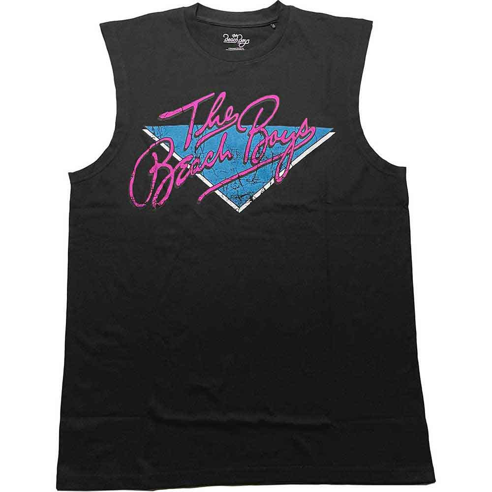 The Beach Boys 'Retro Logo' (Black) Tank Vest