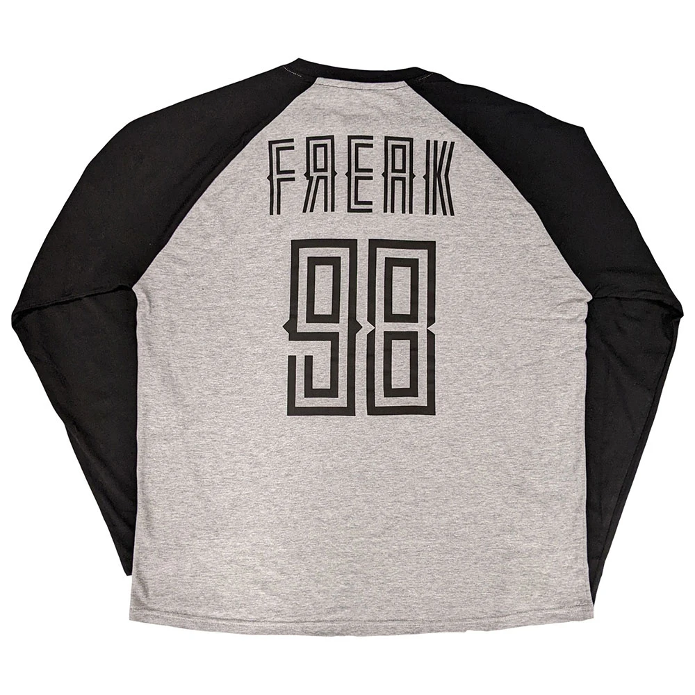 Korn 'Freak '98' (Black & Grey) Long Sleeve Eco Raglan Shirt BACK