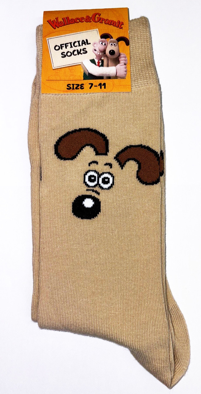 Wallace & Gromit 'Gromit' (Brown) Socks (One Size = UK 7-11