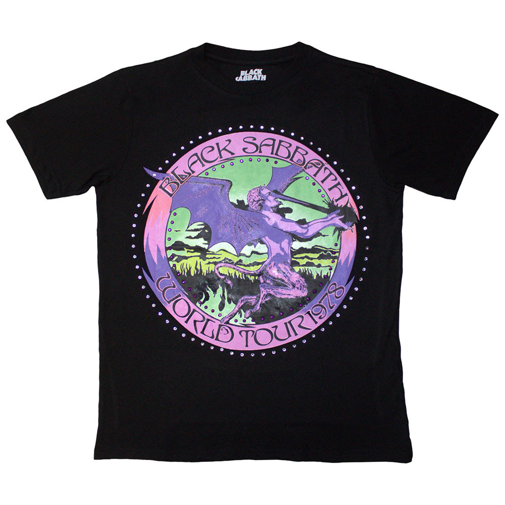 Black Sabbath 'Tour '78' (Black) Kids Eco T-Shirt