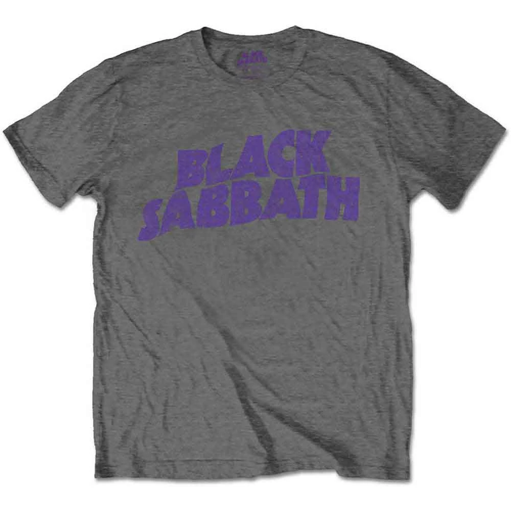 Black Sabbath 'Wavy Logo' (Charcoal) Kids T-Shirt