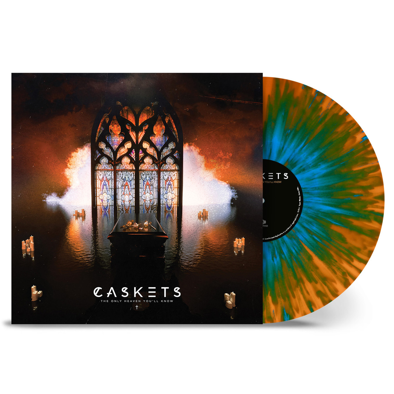 Caskets 'The Only Heaven You'll Know' LP Orange Sky Blue Splatter Vinyl