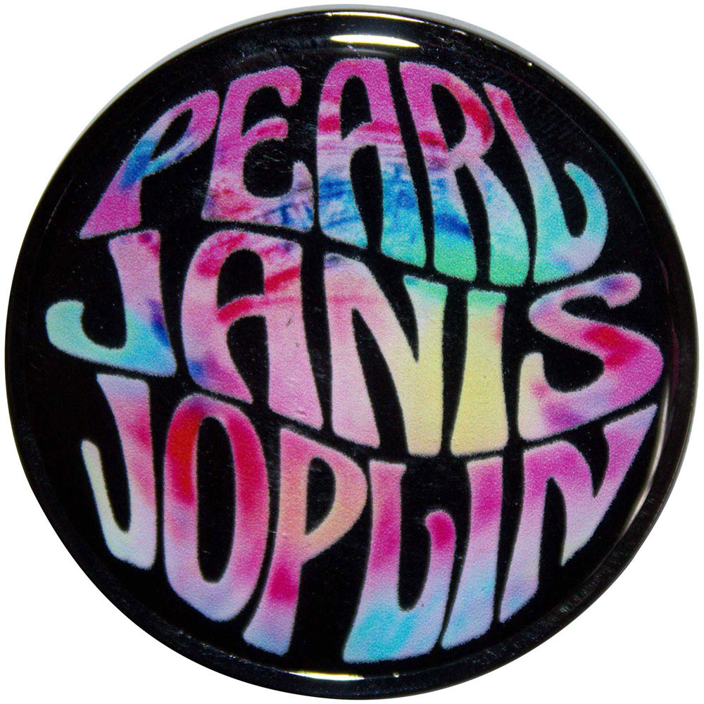 Janis Joplin 'Pearl Emblem Colour' Pin Badge