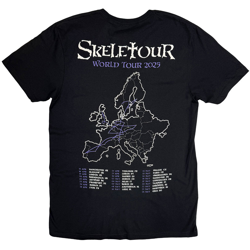 Ghost 'Skeleta Album Cover '25 Tour Dates' (Black) T-Shirt BACK