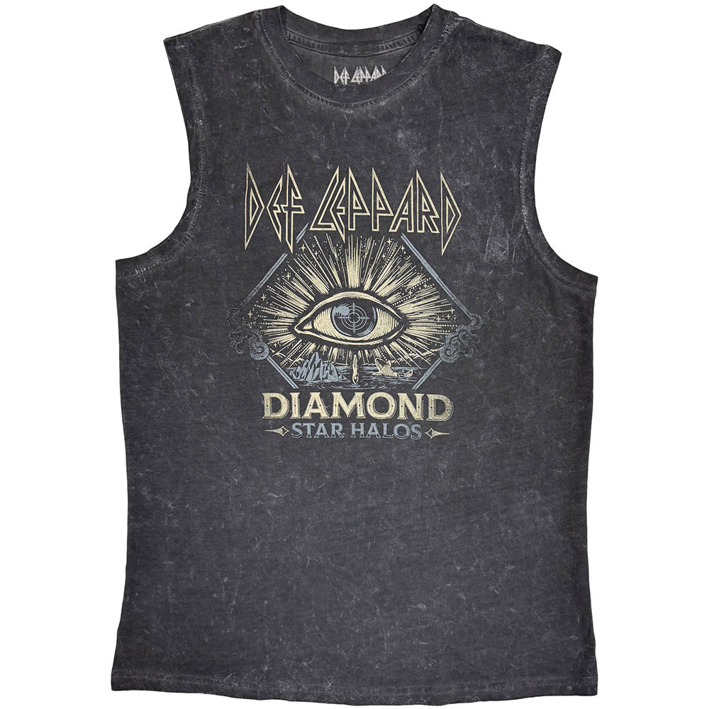 Def Leppard 'Diamond Star Halos' (Grey) Eco Tank Vest