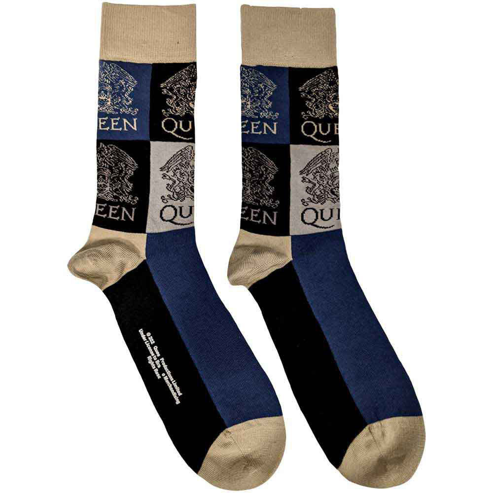 Queen 'Crest Blocks' (Multicoloured) Womens Socks (One Size = UK 4-7)