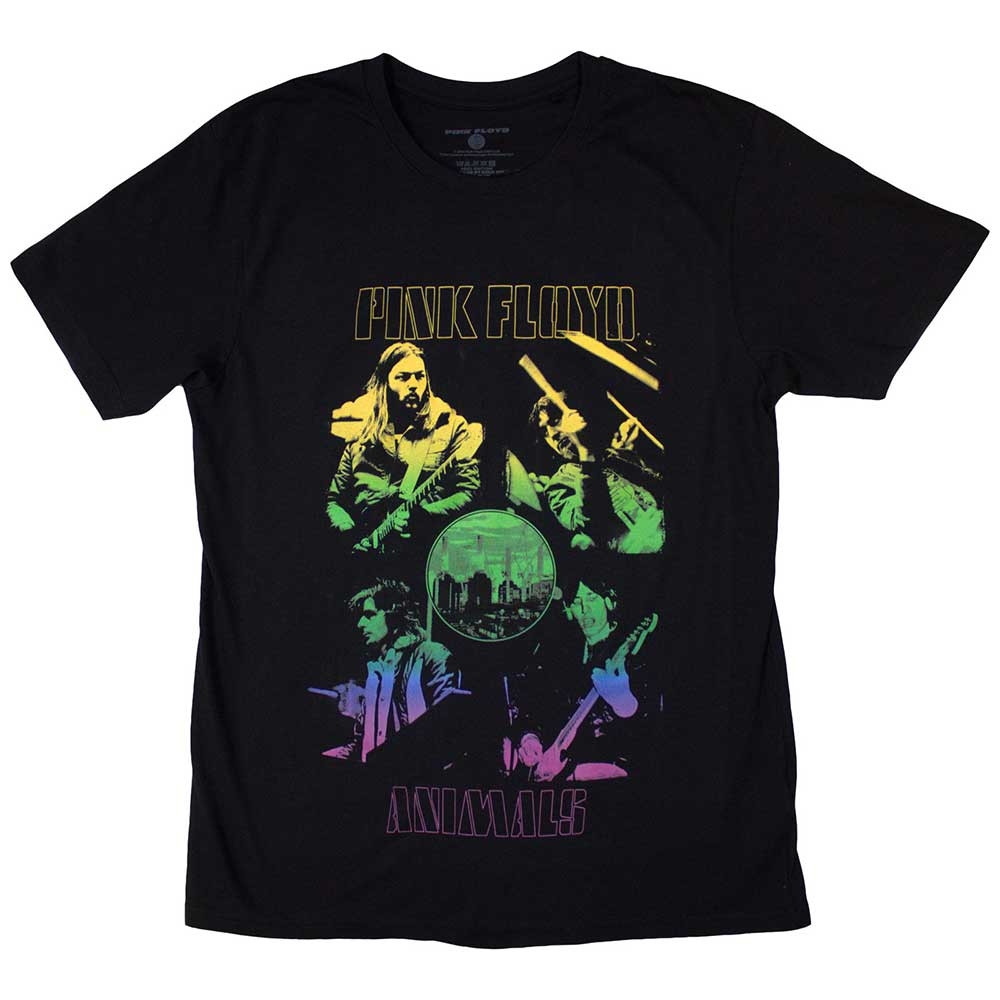 Pink Floyd 'Animals Rainbow Photo' (Black) T-Shirt