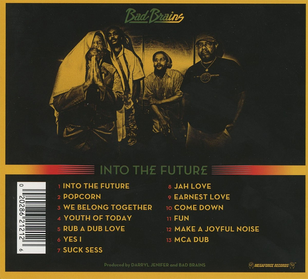 Bad Brains 'Into The Future' CD Back