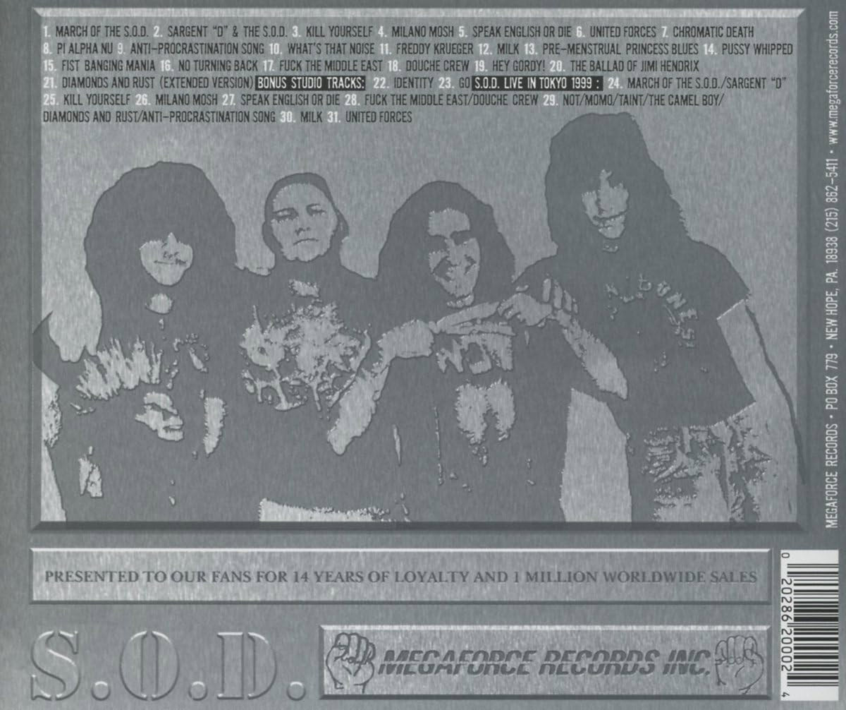 Stormtroopers Of Death 'Speak English or Die' CD Platinum Edition Back