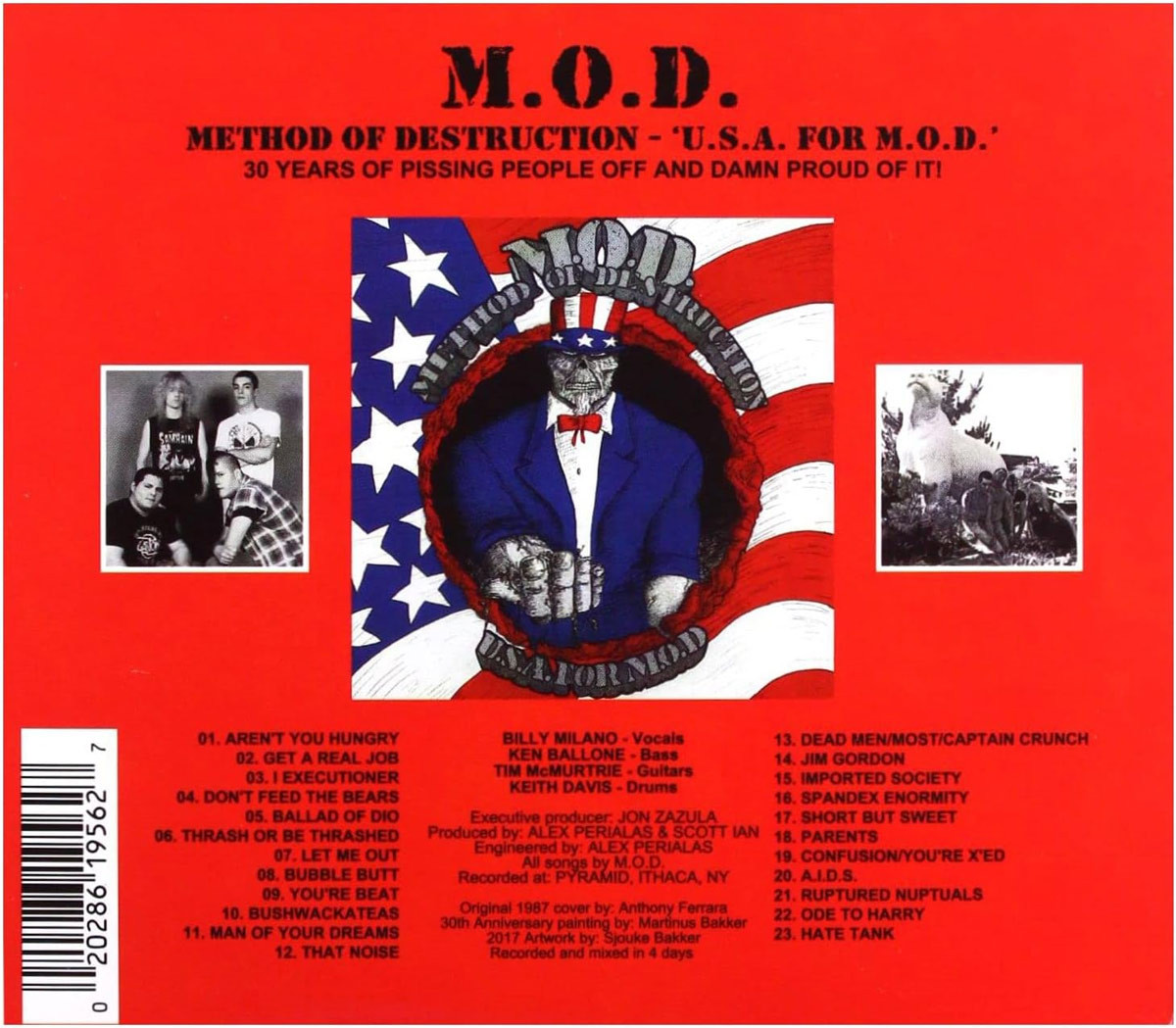 M.O.D. 'U.S.A. For M.O.D.' 30th Anniversary CD Back