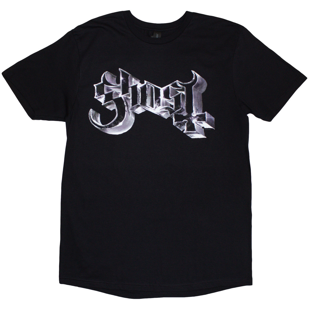 Ghost 'Metal Logo & Purple Grucifix' (Black) T-Shirt - Eye Drop Select