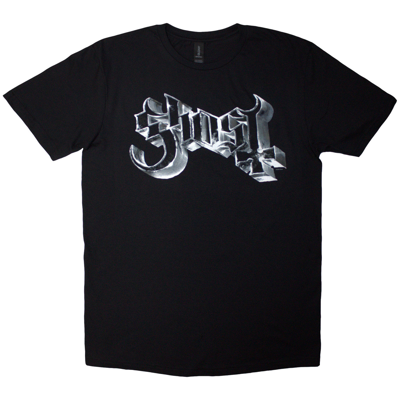 Ghost 'Chrome Logo' (Black) T-Shirt - Eye Drop Select