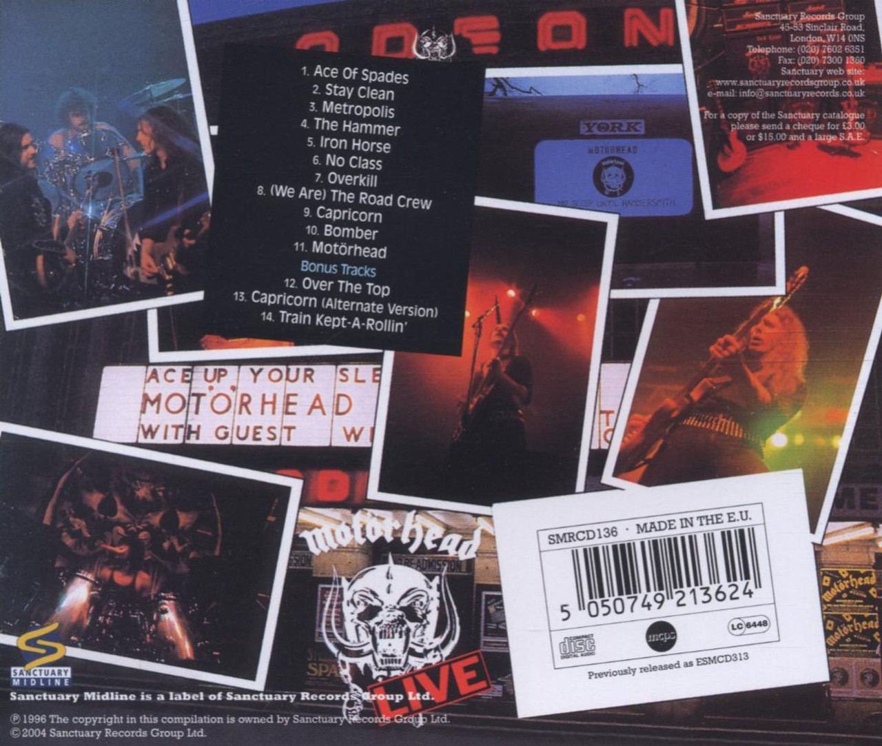 Motorhead 'No Sleep 'til Hammersmith' CD