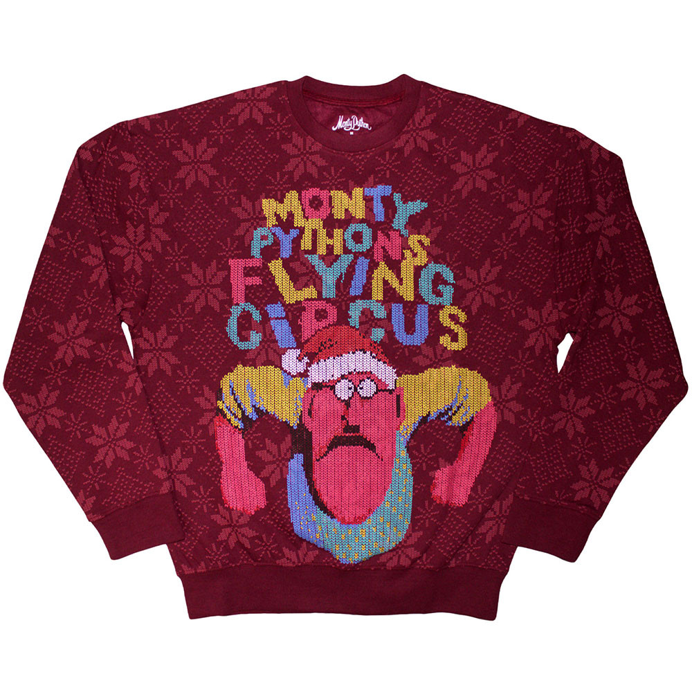Monty Python 'Flying Circus Grumpy Man' (Red) Eco Sweatshirt