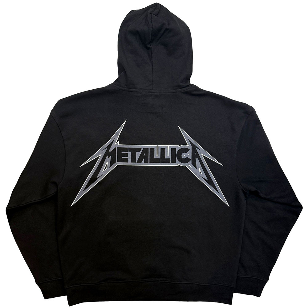 Metallica 'M Bolt' (Black) Pull Over Eco Hoodie BACK