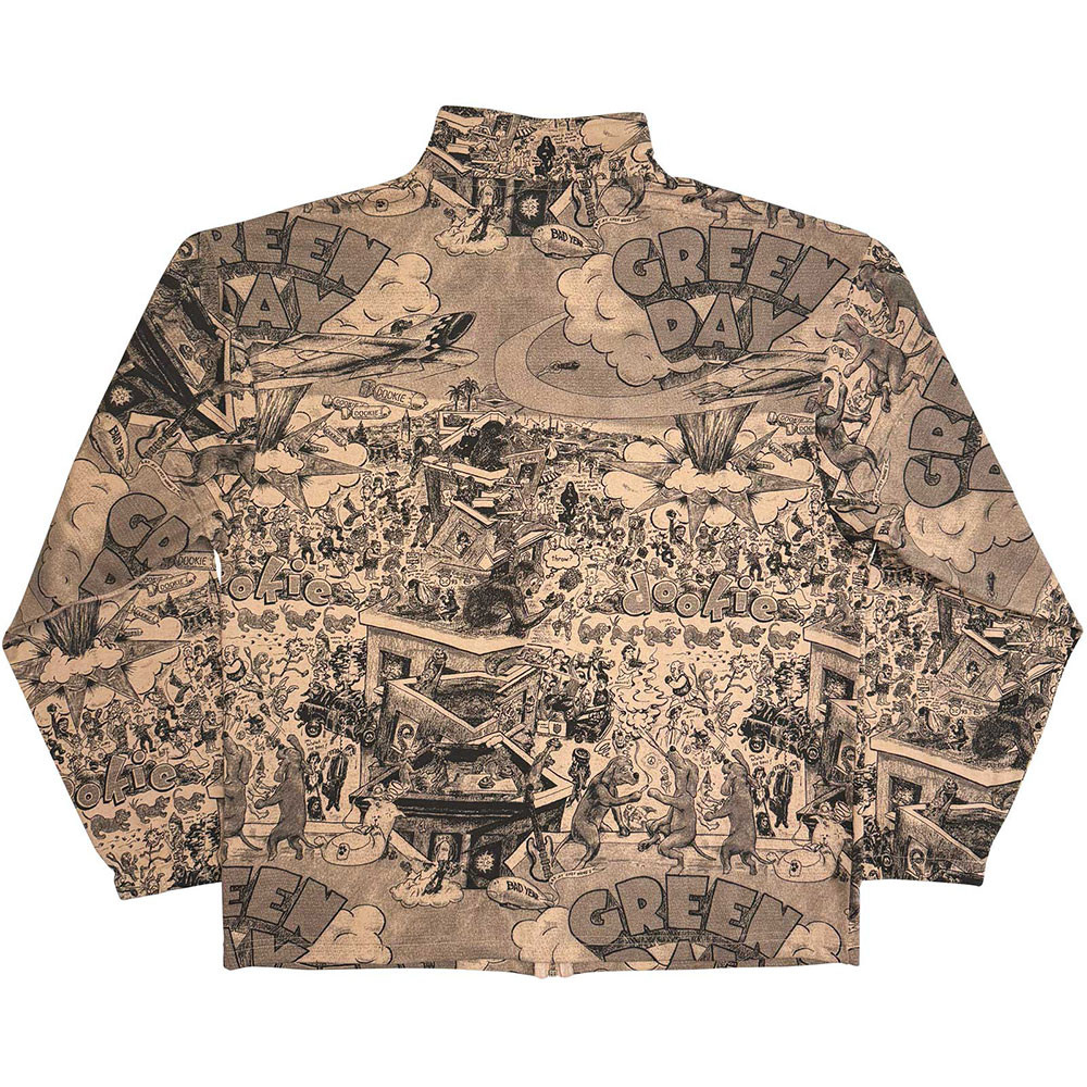 Green Day 'Dookie All Over Print' (Brown) All Over Print Jacket BACK