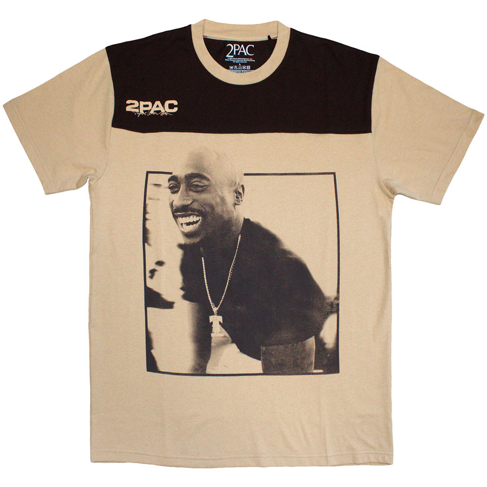 Tupac 'Colour Block' (Brown & Sand) Eco T-Shirt