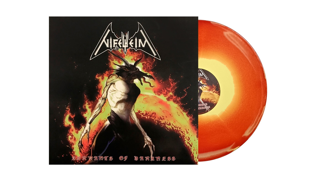 Nifelheim 'Servants Of Darkness' LP Orange Red Swirl Vinyl