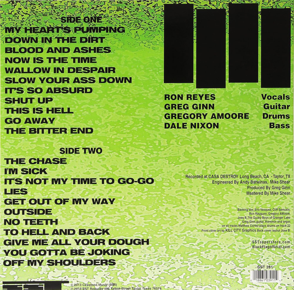 Black Flag 'What The...' LP Black Vinyl Back