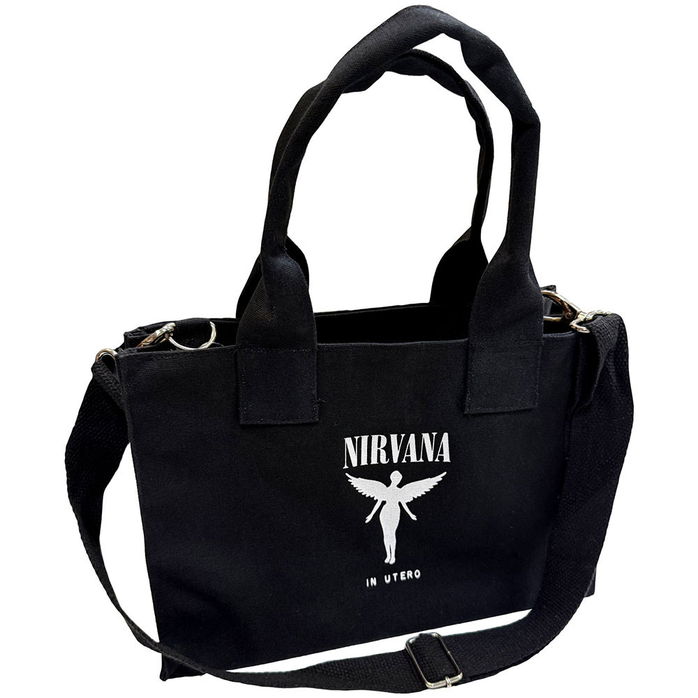 Nirvana 'In Utero' (Black) Zipped Tote Bag BACK