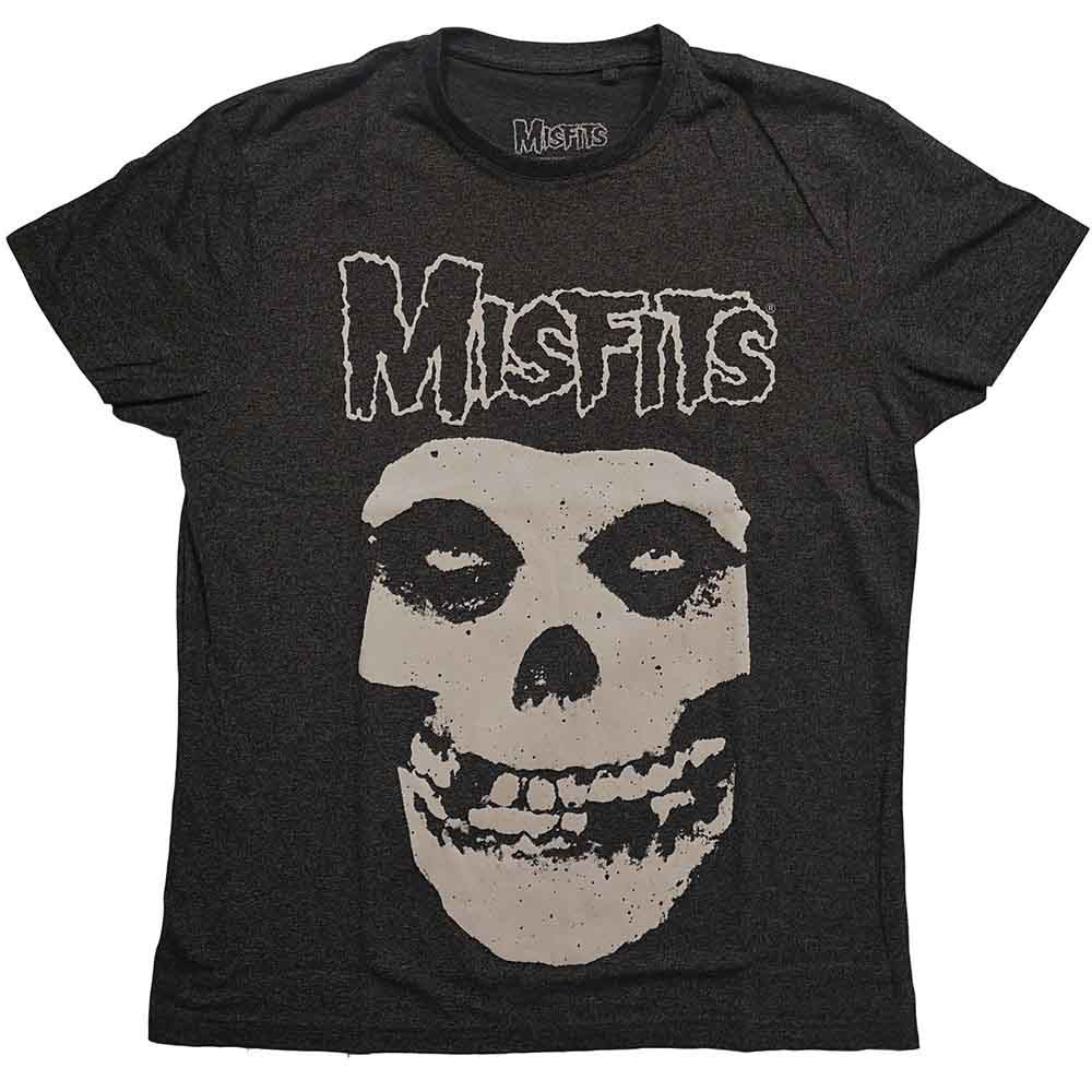 Misfits 'Logo & Fiend' (Grey) T-Shirt