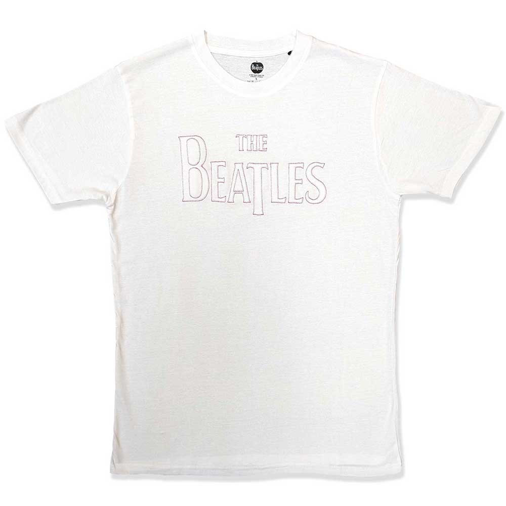 The Beatles 'Drop T Embroidered' (White) Eco T-Shirt