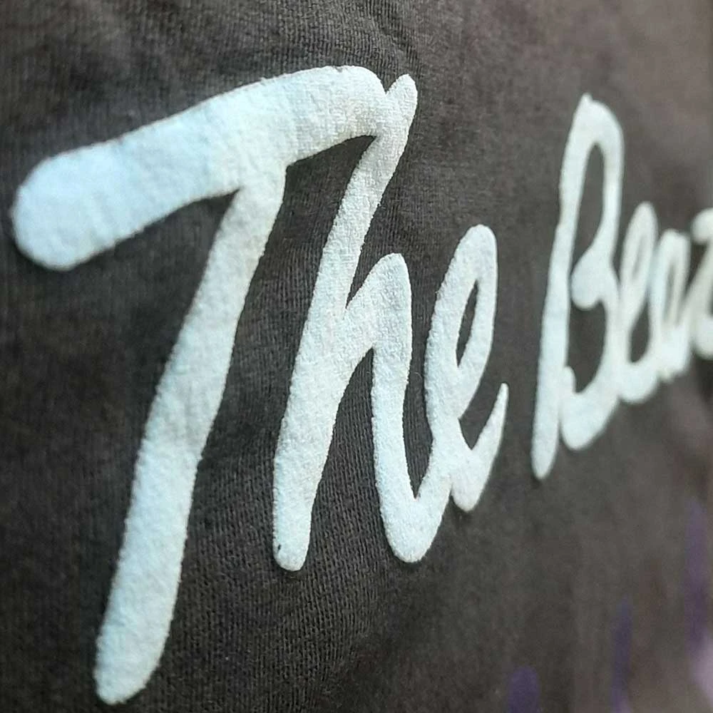 The Beatles 'Crossing Silhouettes' (Black) Hi-Build T-Shirt CLOSE