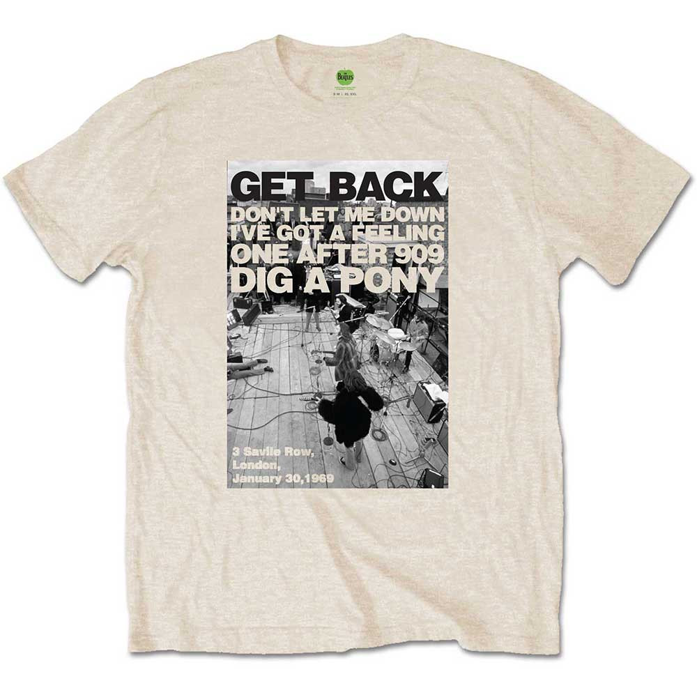 The Beatles 'Rooftop Shot' (Natural) T-Shirt
