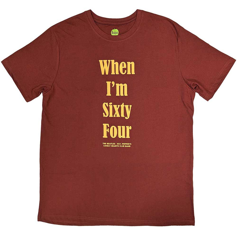 The Beatles 'When I'm Sixty Four' (Red) T-Shirt