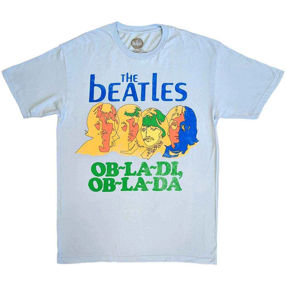 The Beatles 'Vintage Ob La Di' (Blue) T-Shirt
