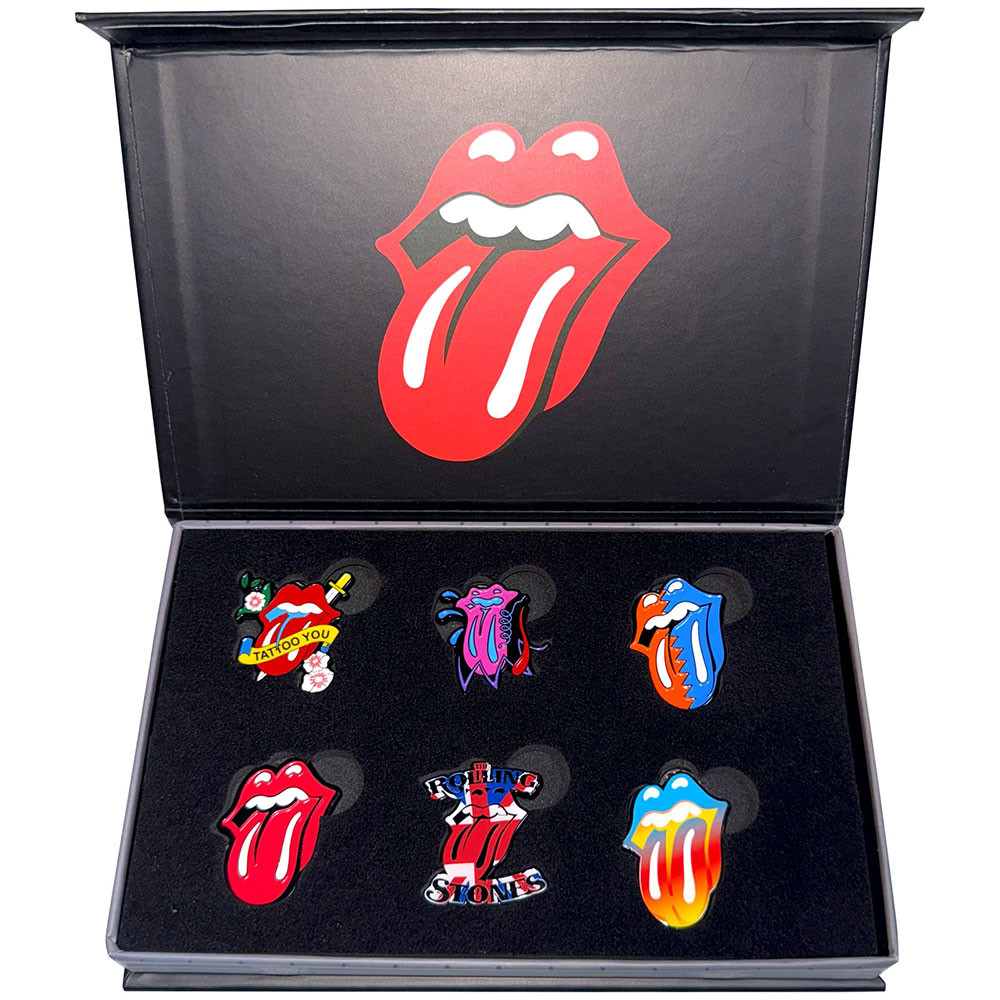 Rolling Stones ピンズ・バッジ・ネックレスセット074 The Rolling Stones 'Tongues Evolution 1' Pin Badge Set | Eyesore Merch
