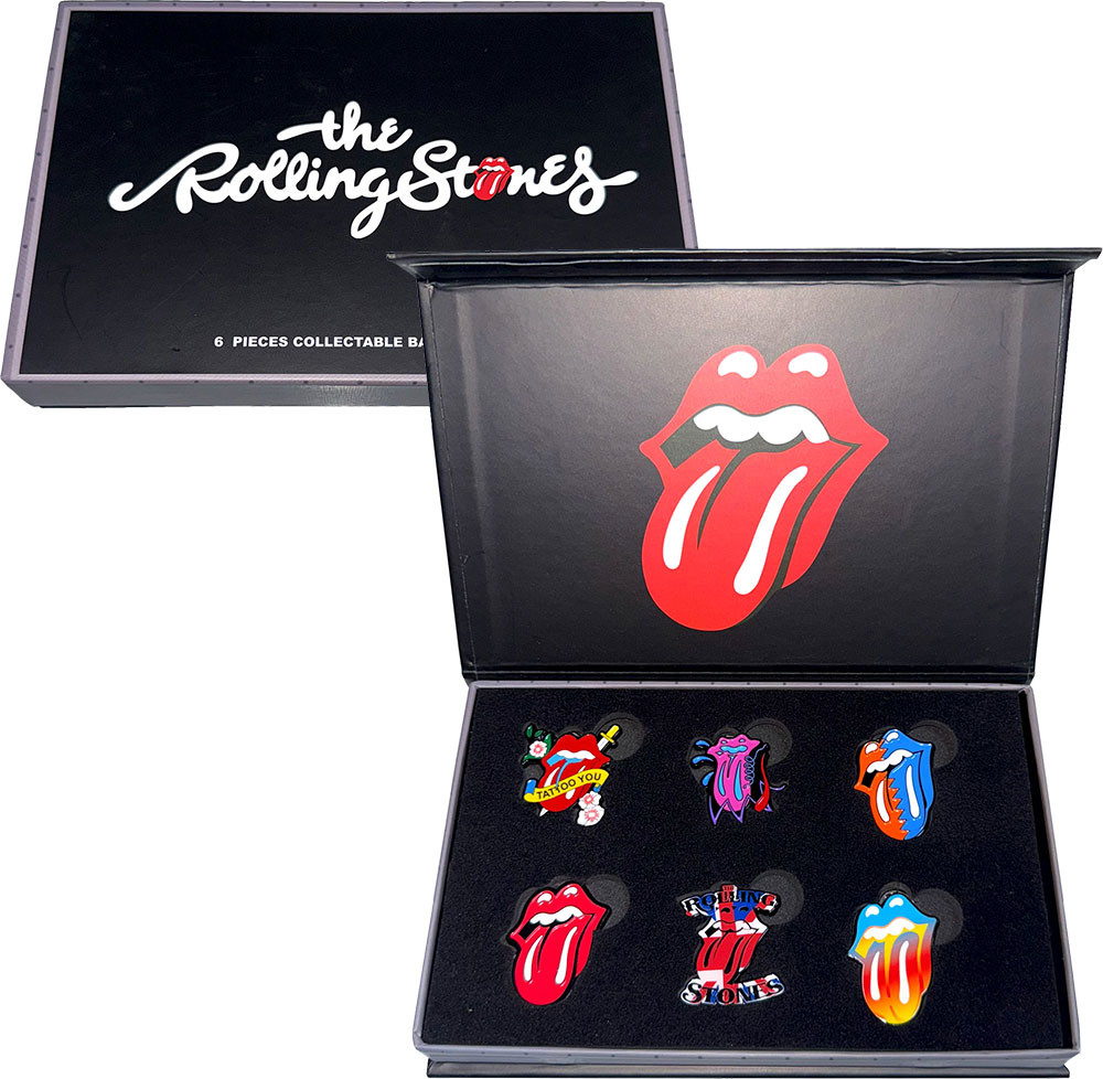 The Rolling Stones 'Tongues Evolution 1' Pin Badge Set