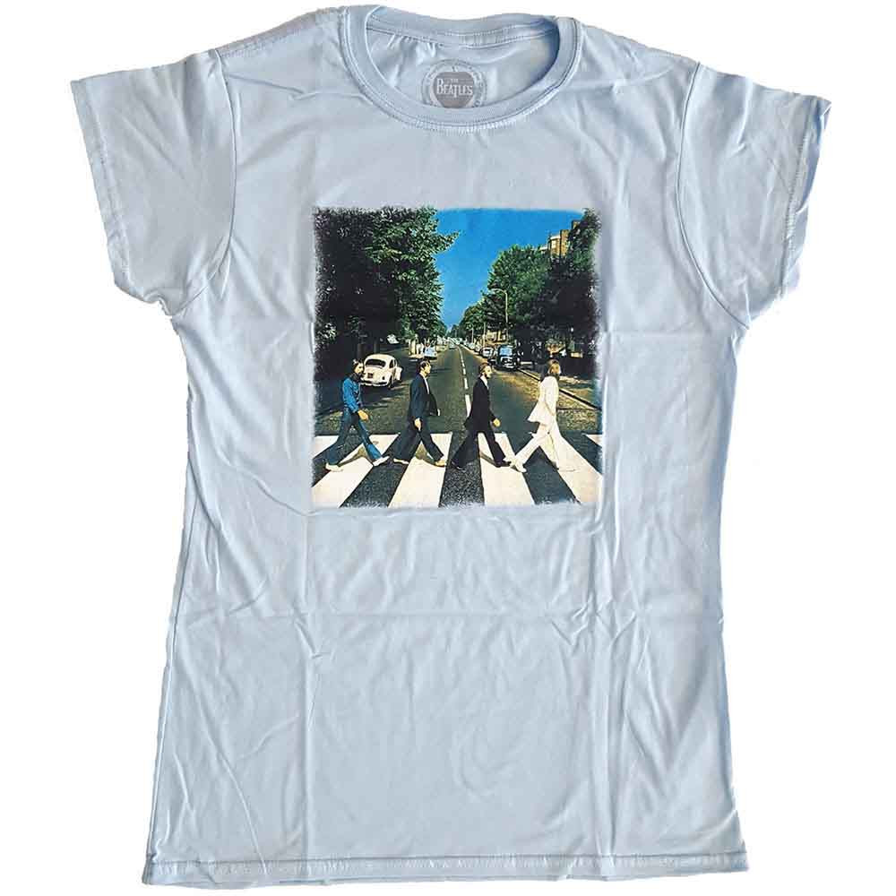 The Beatles 'Vintage Abbey Road' (Blue) Womens Fitted T-Shirt