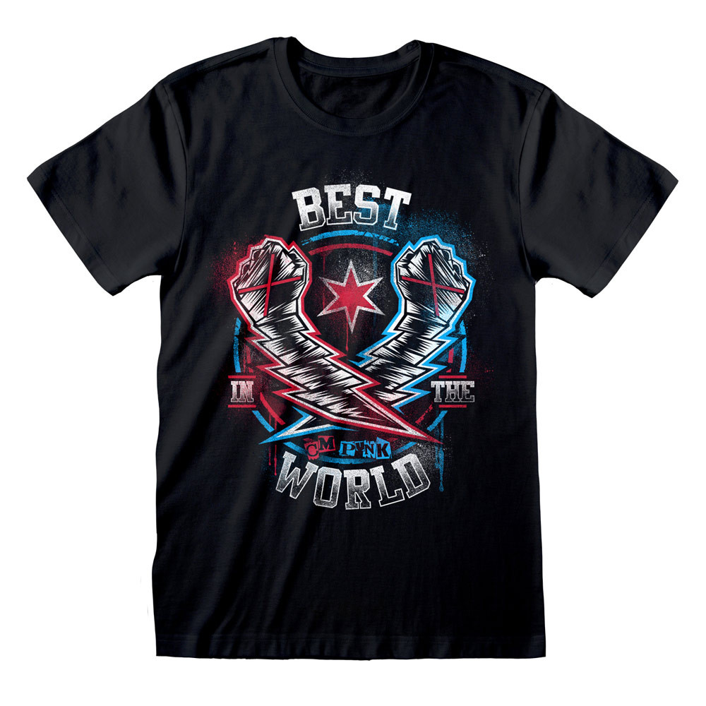 WWE CM Punk 'Best In The World' (Black) T-Shirt Eyesore Merch