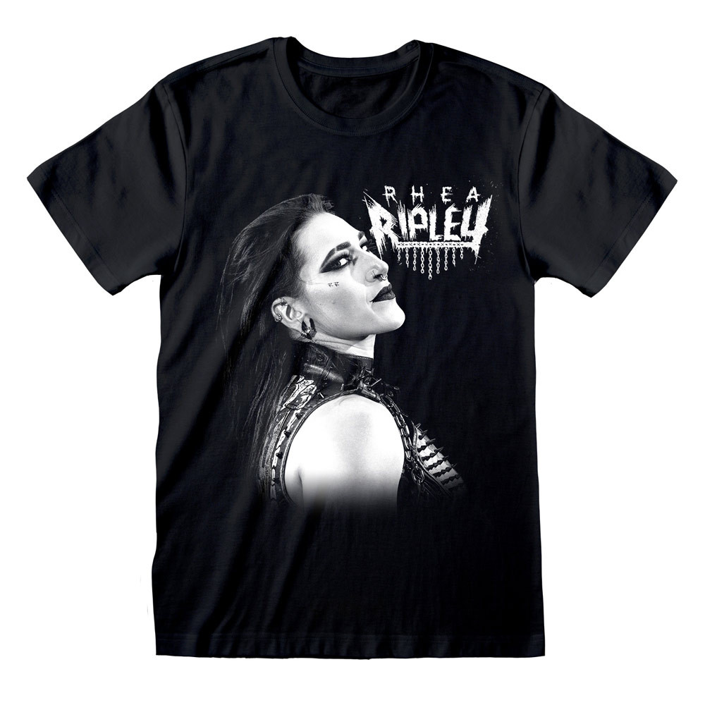 WWE - Rhea Ripley 'Faded Photo' (Black) T-Shirt