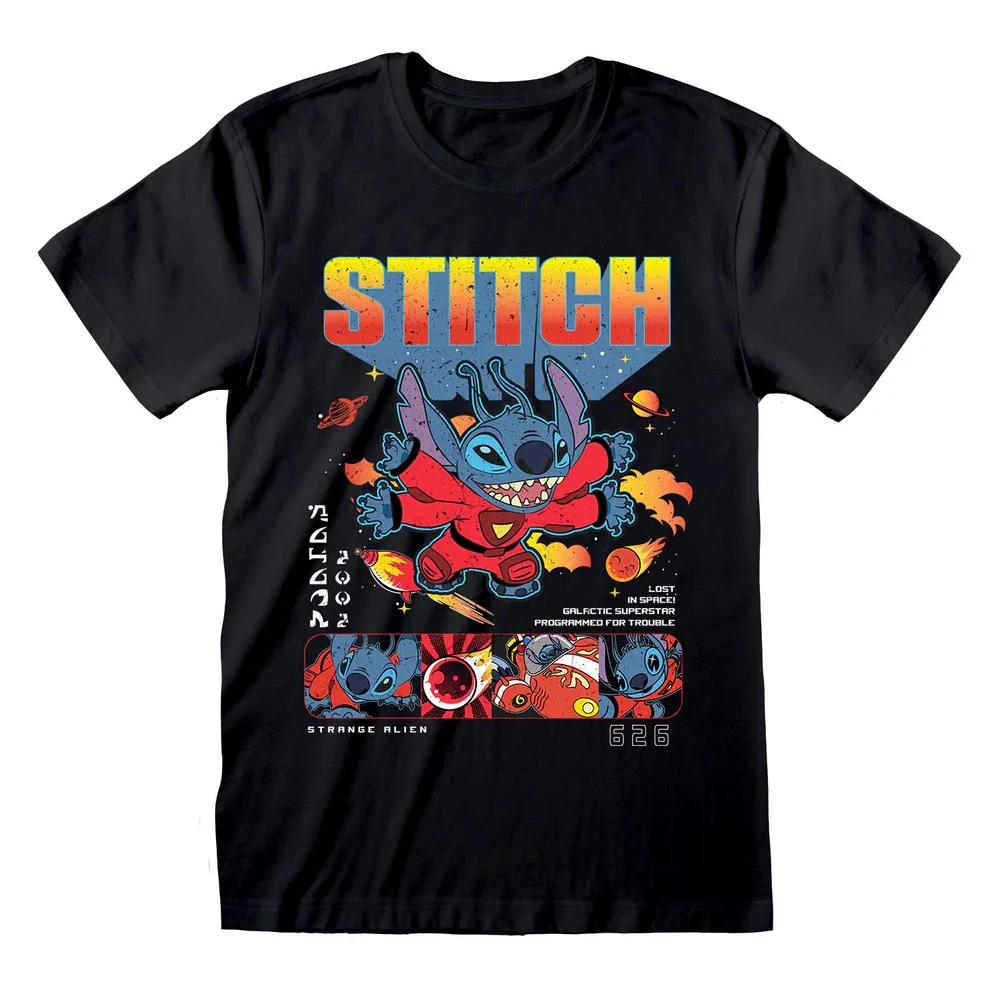 Disney Lilo & Stitch 'Stitch In Space' (Black) T-Shirt
