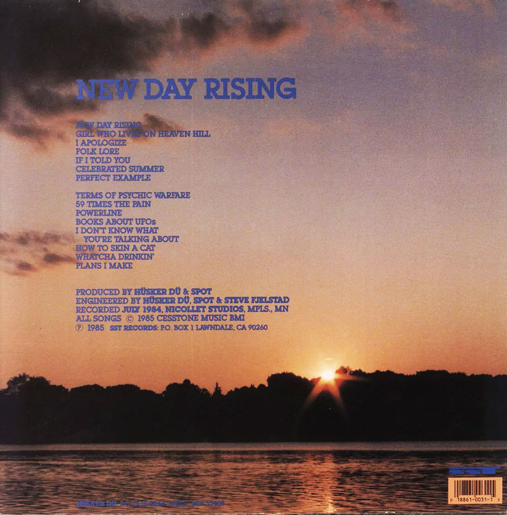 Husker Du 'New Day Rising' LP Black Vinyl Back