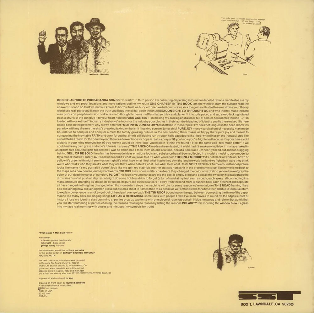Minutemen 'What Makes a Man Start Fires?' LP Black Vinyl | Eyesore