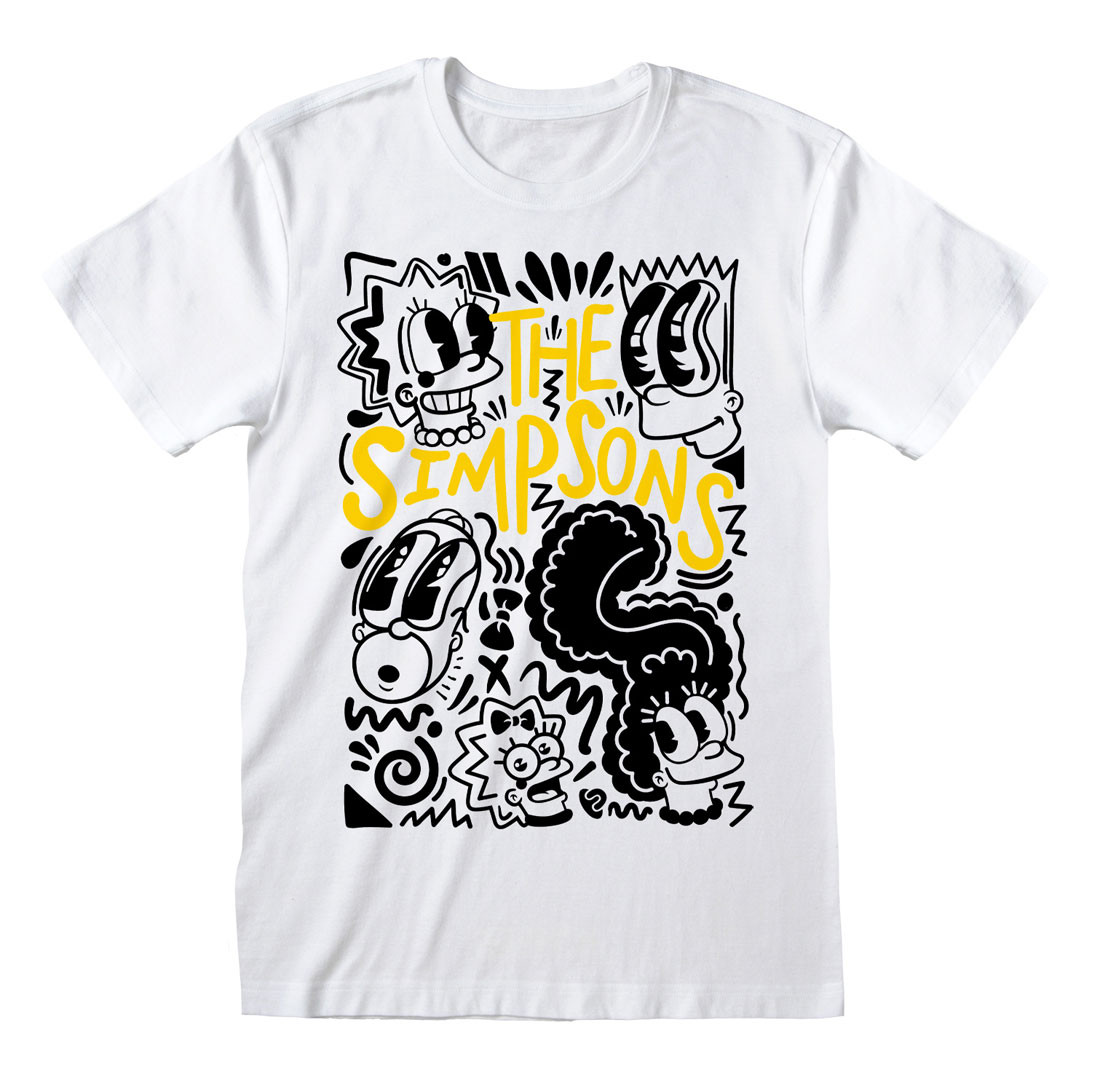 The Simpsons 'Graffiti' (White) T-Shirt