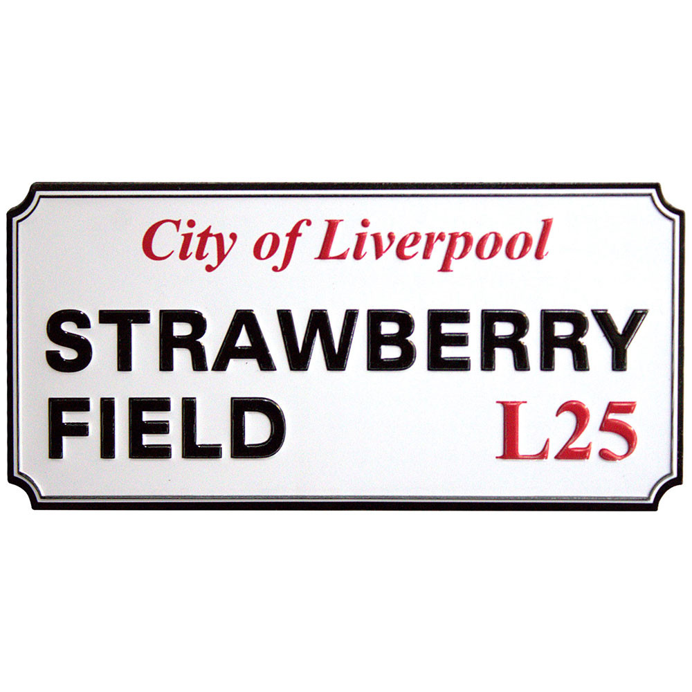 Rock Off 'Strawberry Field Liverpool Sign Embossed' Fridge Magnet