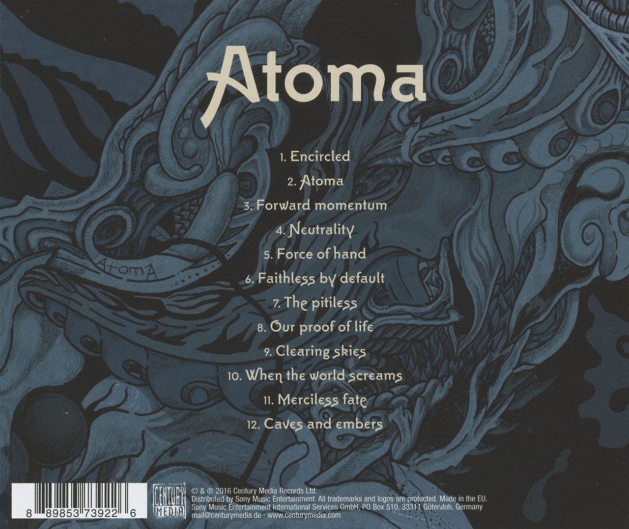 Dark Tranquillity 'Atoma' CD Jewel Case