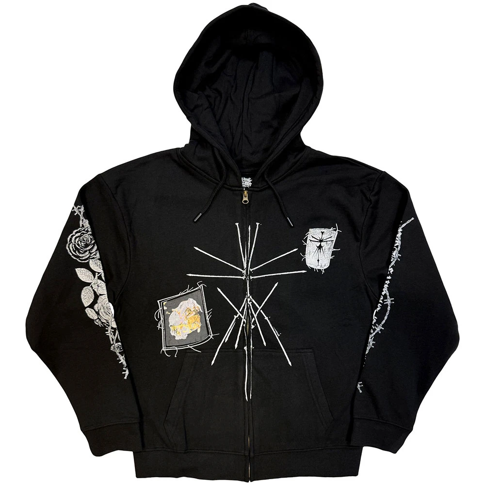 Bring Me The Horizon 'Nailed Symbol' (Black) Zip Up Hoodie