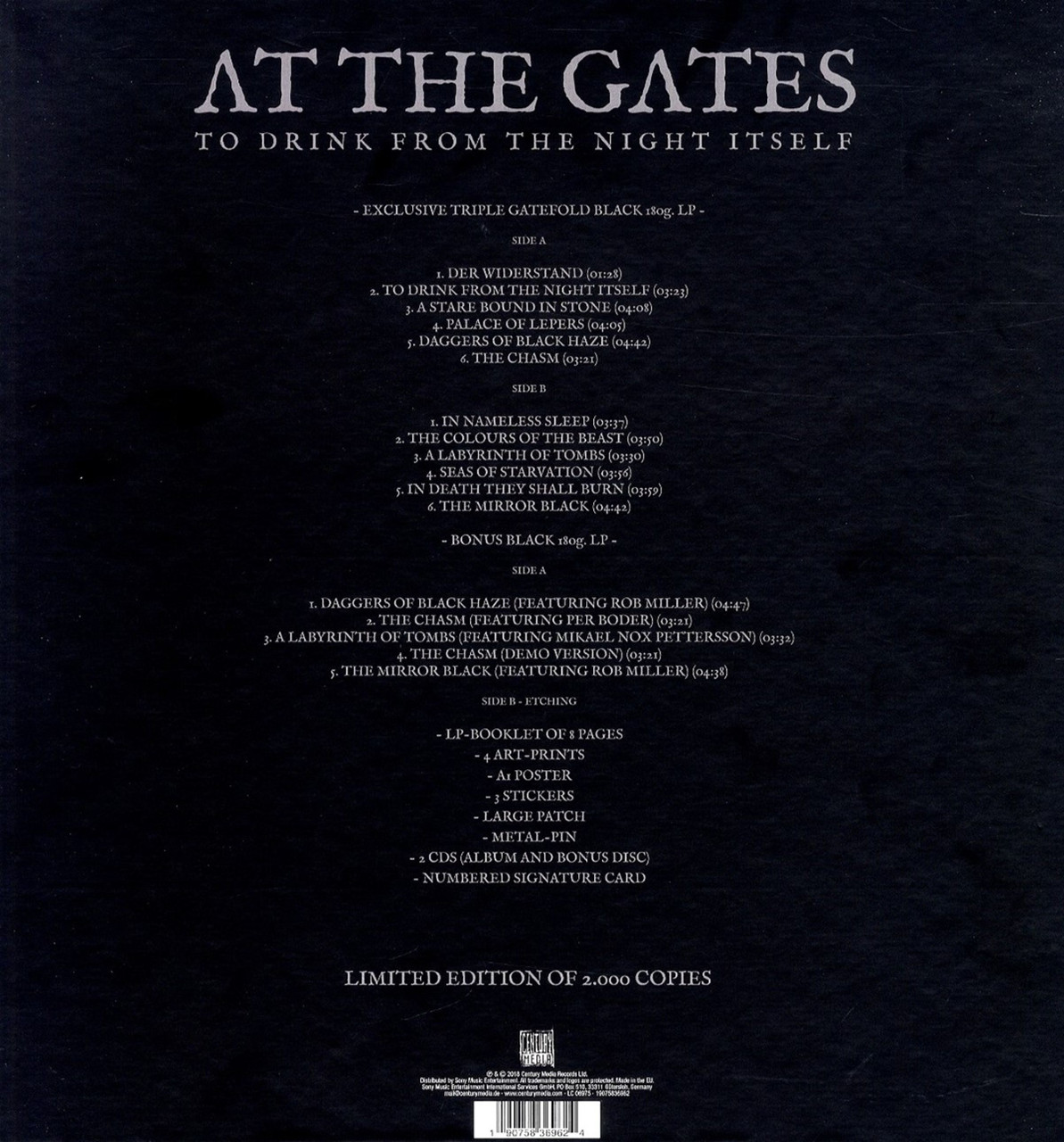 At The Gates 'To Drink From The Night Itself' 2LP/2CD Deluxe Box Set