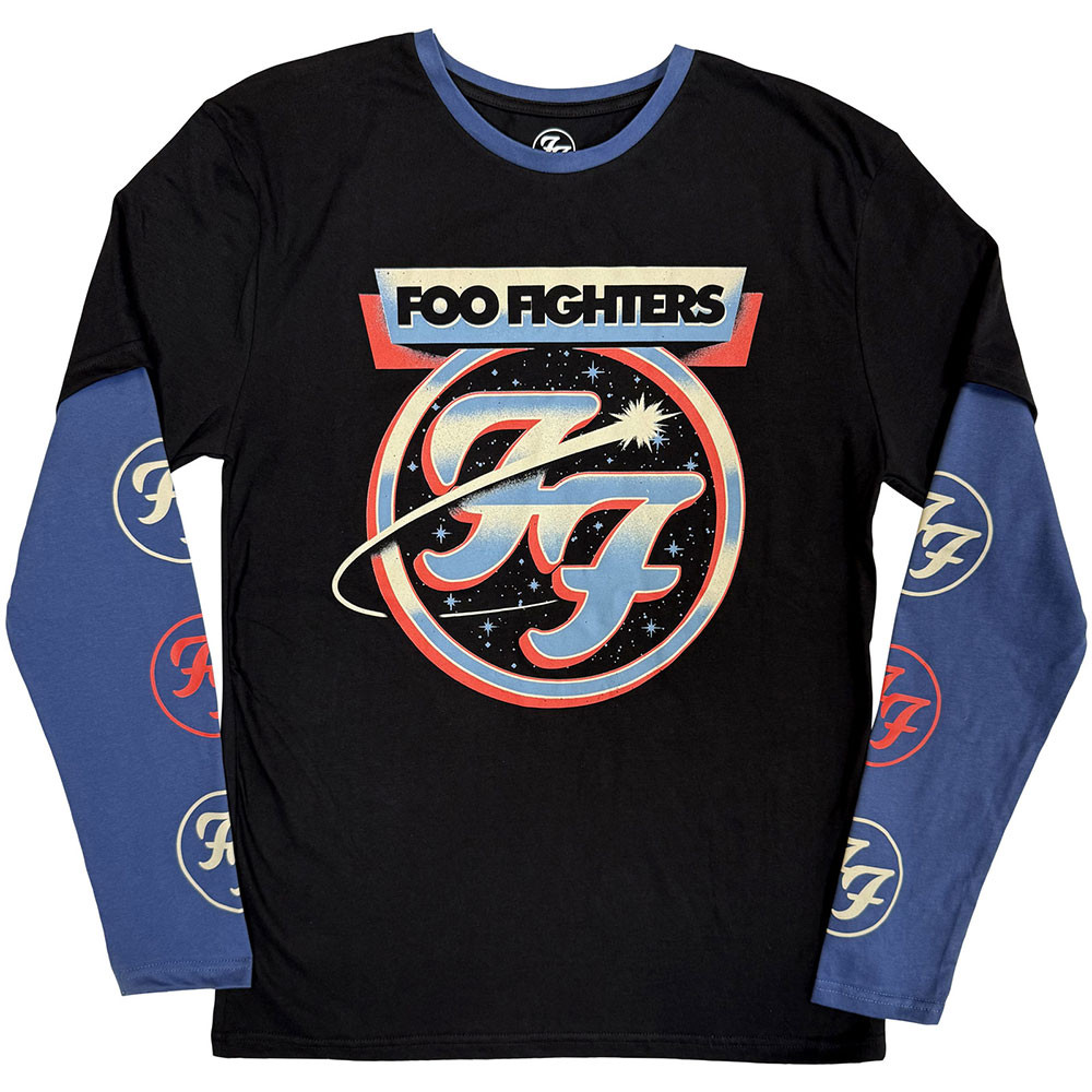 Foo Fighters 'Comet' (Blue & Black) Layered Long Sleeve Shirt