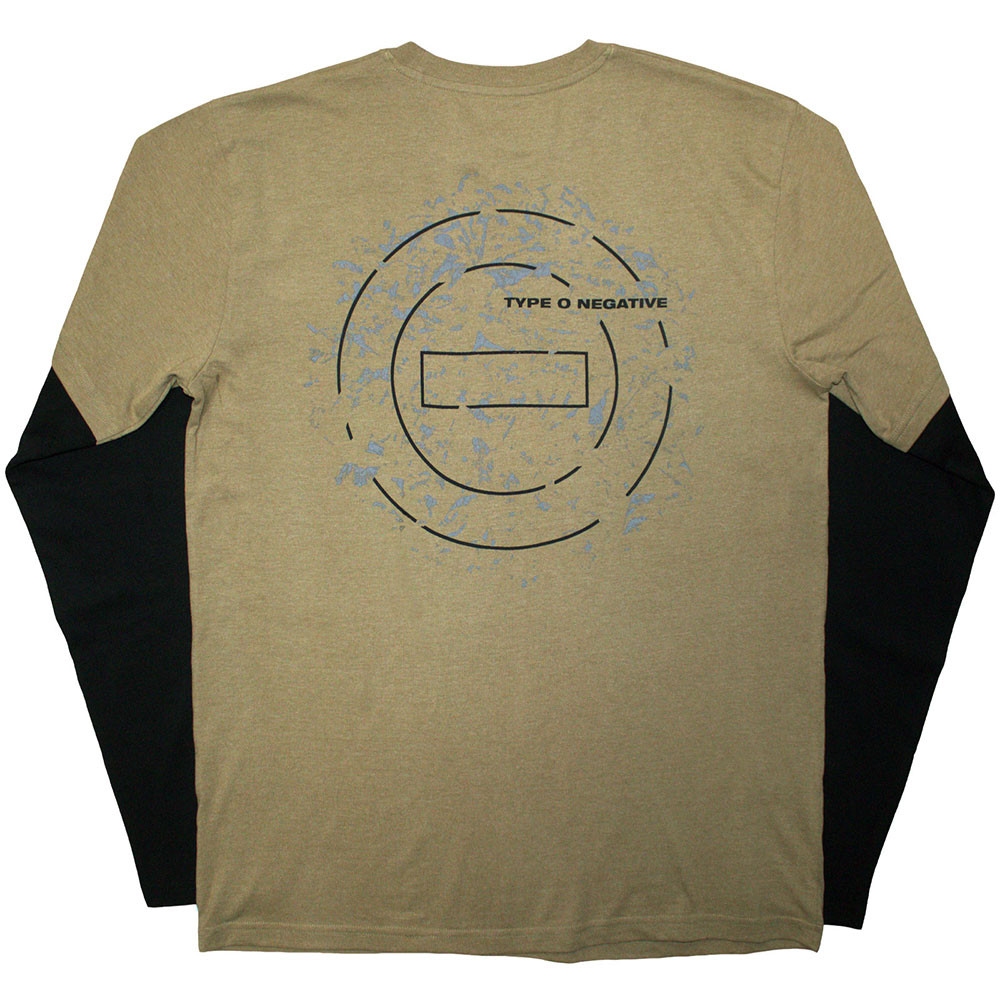 Type O Negative 'Faces' (Black & Green) Layered Long Sleeve Eco Shirt  BACK