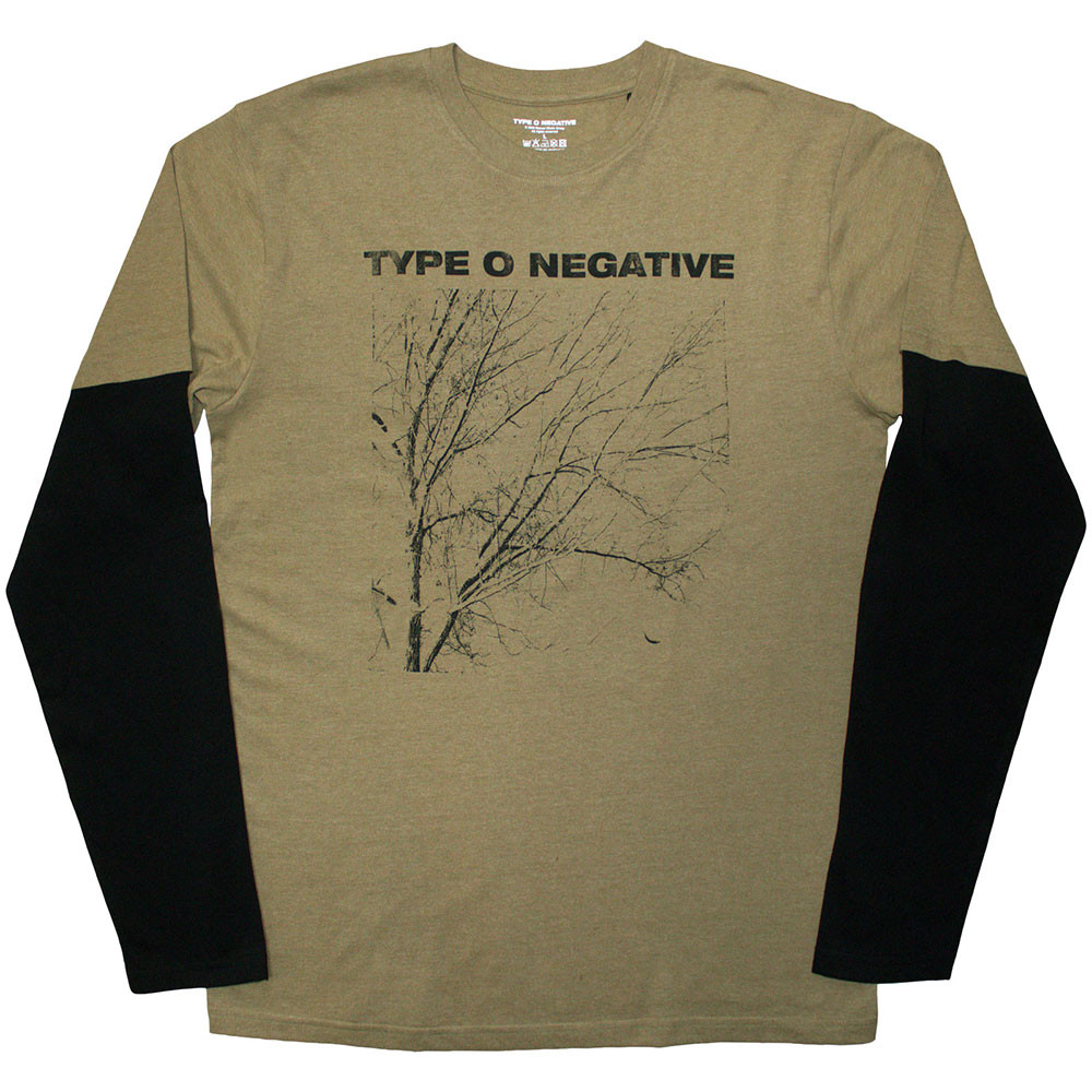 Type O Negative 'Faces' (Black & Green) Layered Long Sleeve Eco Shirt