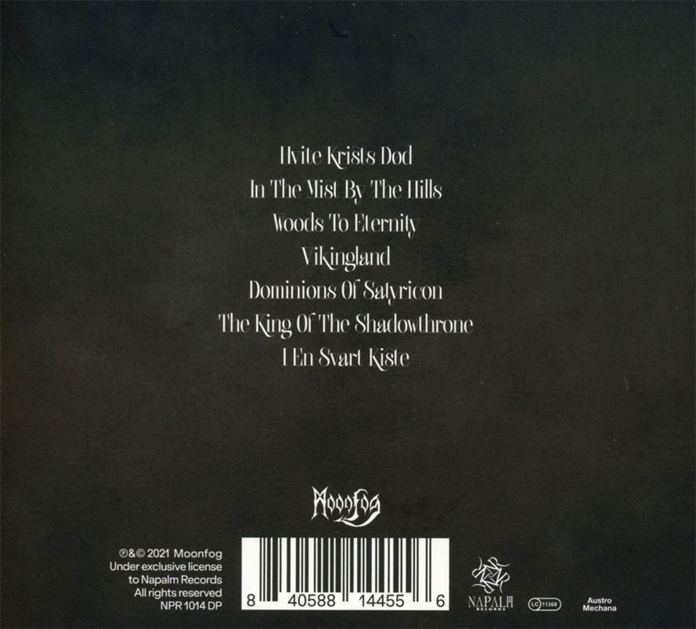 Satyricon 'The Shadowthrone' CD Digipack Back