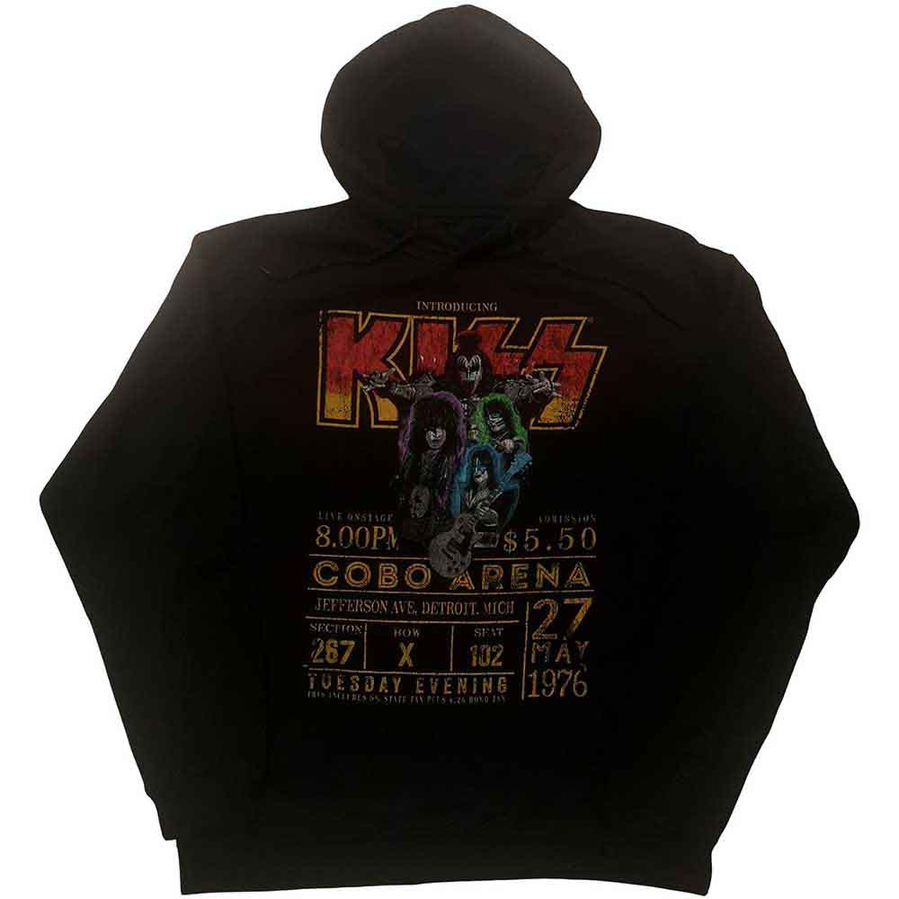 KISS 'Cobra Arena '76' (Black) Zip Up Eco Hoodie